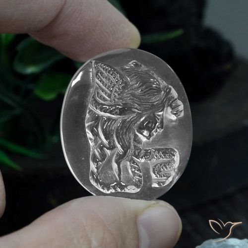 37.48ct Naturel Blanc clair Quartz, ovale, Transparent