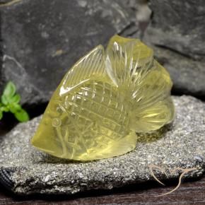 Quartz jaune naturelle forme fantaisie, 60,55 ct, transparent