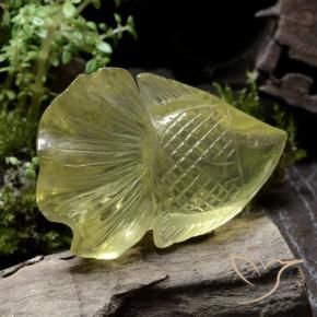 Quartz Jaune maïs léger naturelle Fantaisie, 106.35 ct, Transparent