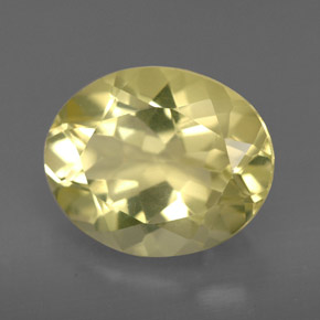 Quartz jaune naturelle coupe ovale, 3,35 ct, VVS-VS