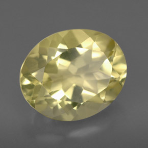Quartz jaune naturelle coupe ovale, 3,35 ct, VVS-VS