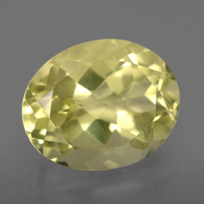 Quartz jaune naturelle coupe ovale, 3,26 ct, VVS-VS