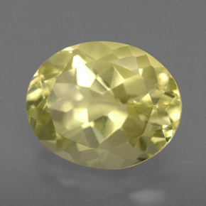 Quartz jaune naturelle coupe ovale, 3,26 ct, VVS-VS