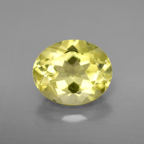 Quartz jaune naturelle coupe ovale, 3,55 ct, VVS