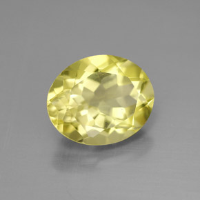 Quartz jaune naturelle coupe ovale, 3,55 ct, VVS