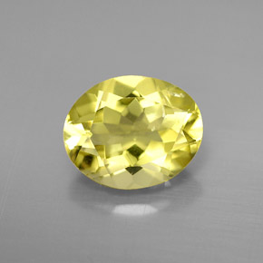Quartz jaune naturelle coupe ovale, 3,24 ct, VVS-VS