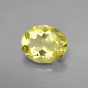 Quartz jaune naturelle coupe ovale, 3,24 ct, VVS-VS