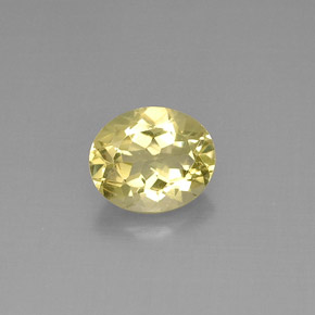 Quartz jaune naturelle coupe ovale, 3,29 ct, VVS