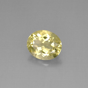 Quartz jaune naturelle coupe ovale, 3,29 ct, VVS