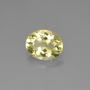 Quartz jaune naturelle coupe ovale, 3,86 ct, VVS