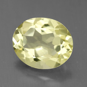 Quartz jaune naturelle coupe ovale, 3,05 ct, VVS