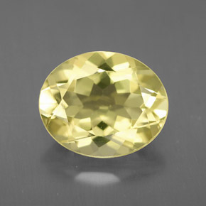 Quartz jaune naturelle coupe ovale, 3,07 ct, VVS
