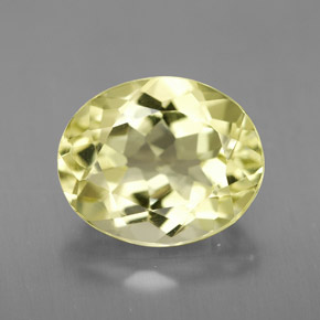 Quartz jaune naturelle coupe ovale, 3,38 ct, VVS