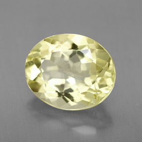 Quartz jaune naturelle coupe ovale, 3,38 ct, VVS