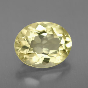 Quartz jaune naturelle coupe ovale, 3,60 ct, VVS