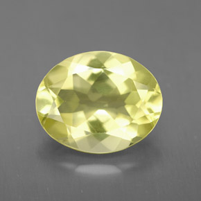 Quartz jaune naturelle coupe ovale, 2,97 ct, VS