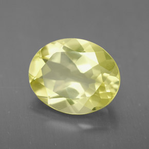 Quartz jaune naturelle coupe ovale, 2,97 ct, VS
