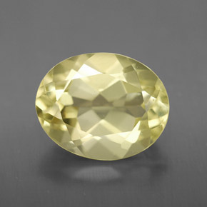 Quartz jaune naturelle coupe ovale, 3,10 ct, VVS