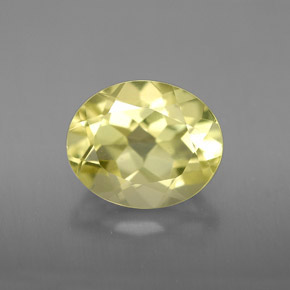 Quartz jaune naturelle coupe ovale, 3,55 ct, VVS