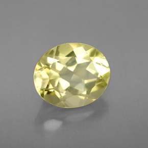 Quartz jaune naturelle coupe ovale, 3,55 ct, VVS