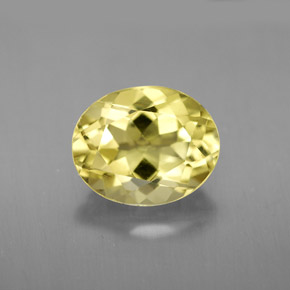 Quartz jaune naturelle coupe ovale, 3,26 ct, VVS