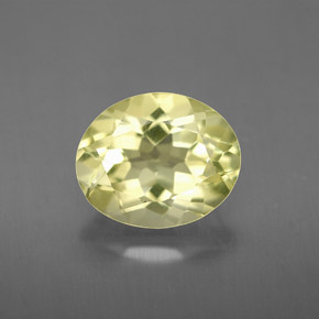 Quartz jaune naturelle coupe ovale, 3,29 ct, VVS
