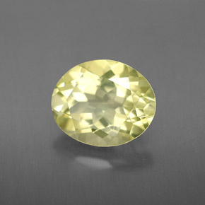 Quartz jaune naturelle coupe ovale, 3,29 ct, VVS