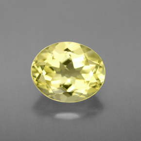 Quartz jaune naturelle coupe ovale, 3,47 ct, VVS