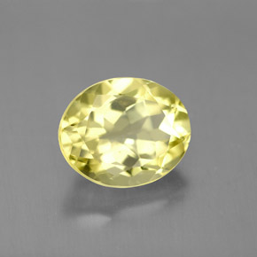 Quartz jaune naturelle coupe ovale, 3,47 ct, VVS