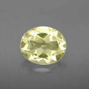 Quartz jaune naturelle coupe ovale, 3,28 ct, VS