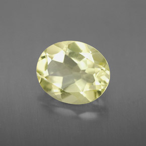 Quartz jaune naturelle coupe ovale, 3,28 ct, VS
