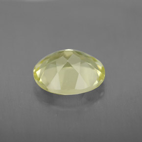 Quartz jaune naturelle coupe ovale, 3,28 ct, VS