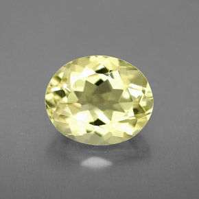 Quartz jaune naturelle coupe ovale, 3,48 ct, IF