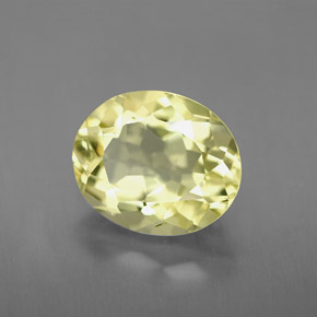 Quartz jaune naturelle coupe ovale, 3,48 ct, IF