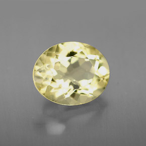 Quartz jaune naturelle coupe ovale, 3,72 ct, VVS-VS