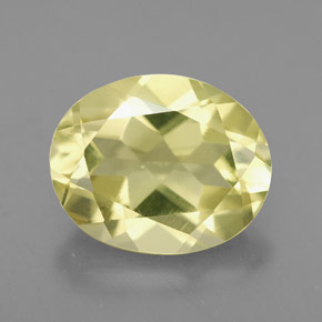 Quartz jaune naturelle coupe ovale, 3,27 ct, VVS-VS