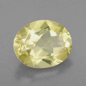 Quartz jaune naturelle coupe ovale, 3,27 ct, VVS-VS