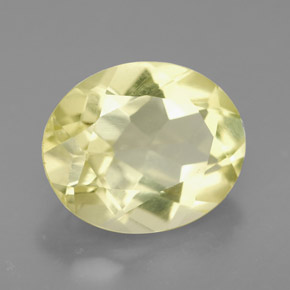 Quartz jaune naturelle coupe ovale, 3,37 ct, VVS-VS