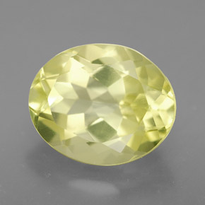 Quartz jaune naturelle coupe ovale, 3,68 ct, VVS