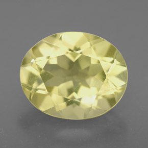 Quartz jaune naturelle coupe ovale, 3,52 ct, VVS