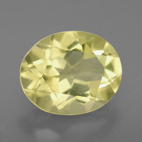 Quartz jaune naturelle coupe ovale, 3,52 ct, VVS