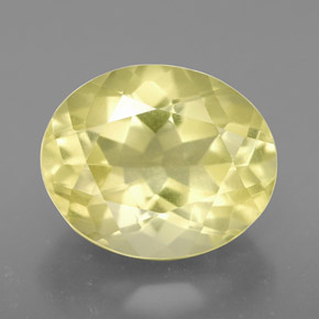 Quartz jaune naturelle coupe ovale, 3,52 ct, VVS