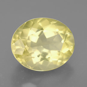 Quartz jaune naturelle coupe ovale, 3,52 ct, VVS