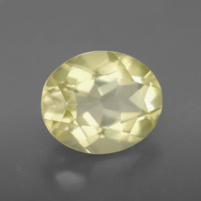 Quartz Citron naturelle Coupe ovale, 3.18 ct, VVS