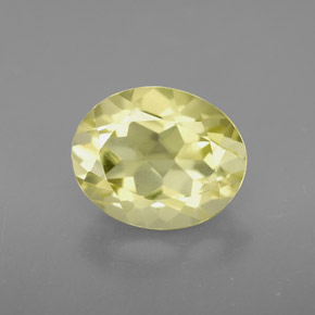 Quartz jaune naturelle coupe ovale, 3,38 ct, VVS