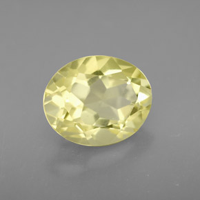 Quartz jaune naturelle coupe ovale, 3,38 ct, VVS