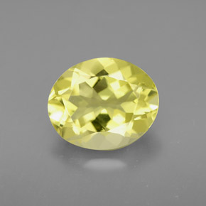 Quartz jaune naturelle coupe ovale, 3,34 ct, VVS