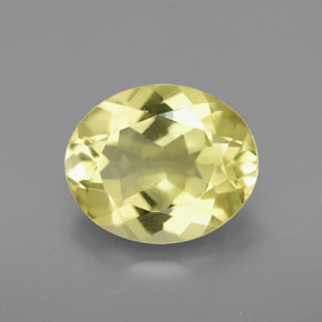 Quartz jaune naturelle coupe ovale, 3,17 ct, VVS-VS