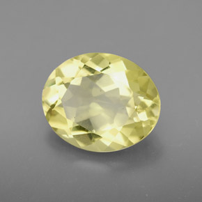 Quartz jaune naturelle coupe ovale, 3,17 ct, VVS-VS