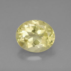 Quartz jaune naturelle coupe ovale, 3,45 ct, VVS-VS